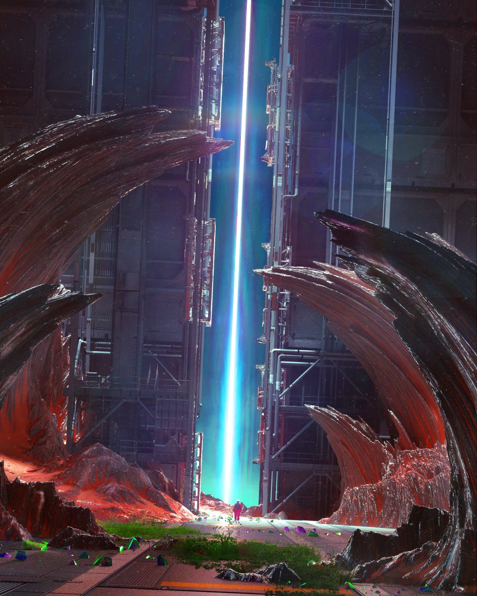 beeple's tweet photo. SIMULATION RIFT 7 https://t.co/vD6ojsVjt3