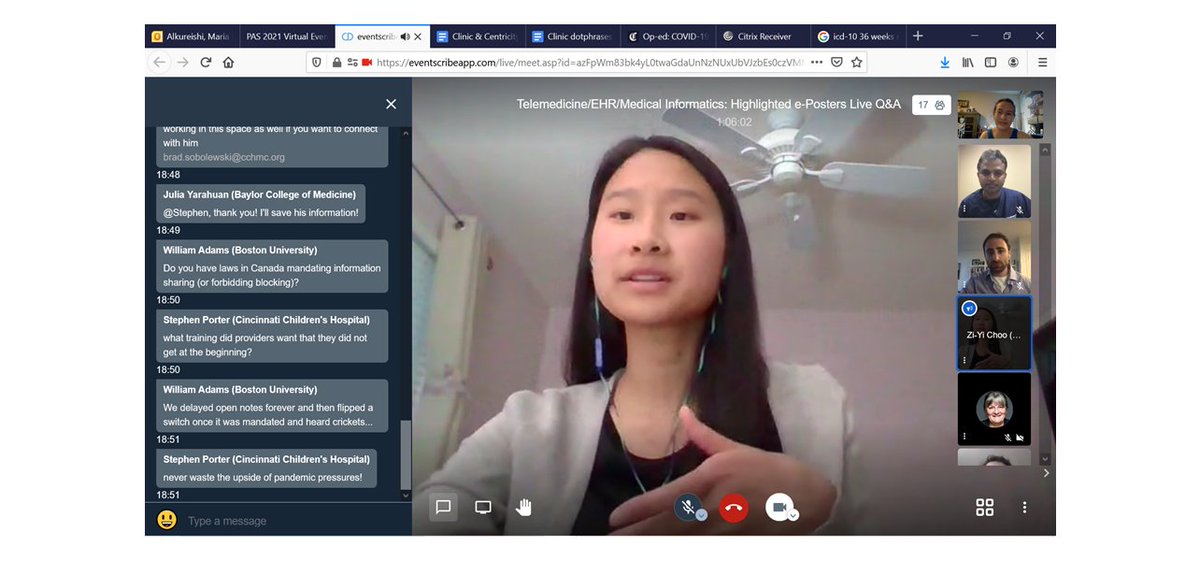 Lolita Alcocer Alkureishi (@alkureishi_l) on Twitter photo <a href="/ziyichoo/">Zi-Yi Choo</a> strikes again! This time sharing the <a href="/UChicagoMed/">UChicago Medicine</a> and <a href="/ComerChildrens/">Comer Children's Hospital</a> clinician #telemedicine experience <a href="/PASMeeting/">Pediatric Academic Societies</a>. Great job representing our <a href="/UChiPritzker/">UChicago Pritzker School of Medicine</a> team!! <a href="/GenaLenti/">Gena Lenti</a> <a href="/jmrcastaneda/">Jason Castaneda</a> <a href="/WeiWeiLeeMD/">Wei Wei Lee</a> #PAS2021 <a href="/ziyichoo/">Zi-Yi Choo</a> strikes again! This time sharing the <a href="/UChicagoMed/">UChicago Medicine</a> and <a href="/ComerChildrens/">Comer Children's Hospital</a> clinician #telemedicine experience <a href="/PASMeeting/">Pediatric Academic Societies</a>. Great job representing our <a href="/UChiPritzker/">UChicago Pritzker School of Medicine</a> team!! <a href="/GenaLenti/">Gena Lenti</a> <a href="/jmrcastaneda/">Jason Castaneda</a> <a href="/WeiWeiLeeMD/">Wei Wei Lee</a> #PAS2021