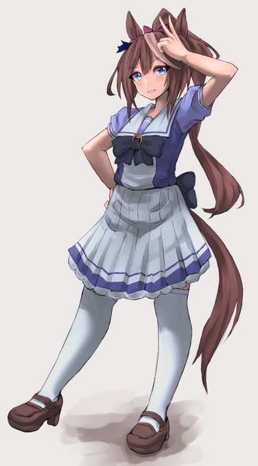 そういえばテイオーの全身描いてみたの忘れてました…! 