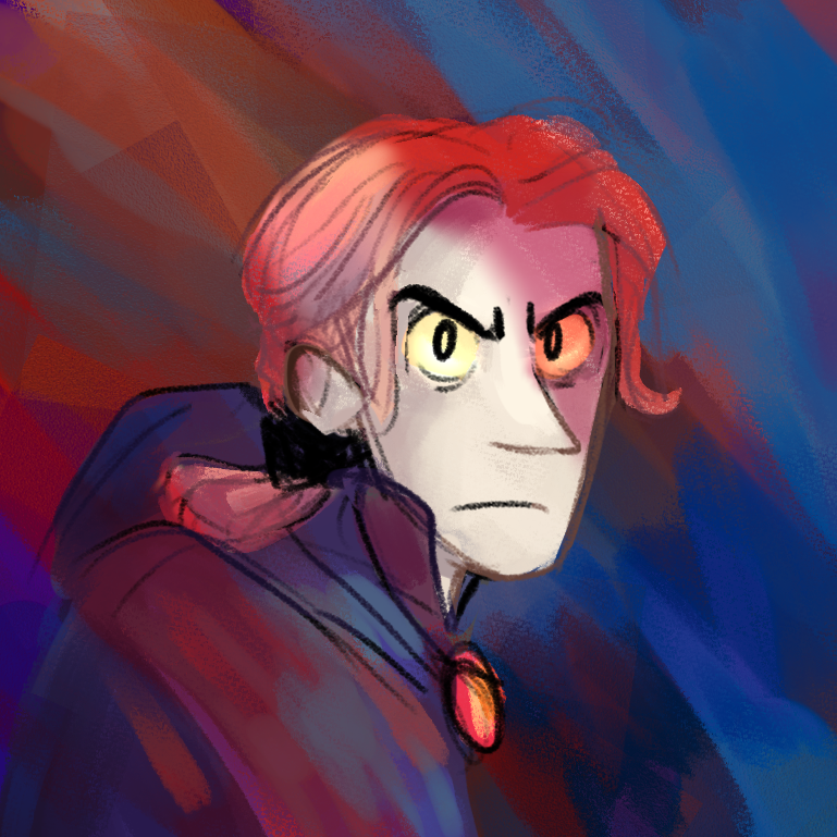 Time for some Gilbert &amp; Sullivan! Here's the Bad Baronet of Ruddigore, with a painterly color palette. #gilbertandsullivan #ruddigore