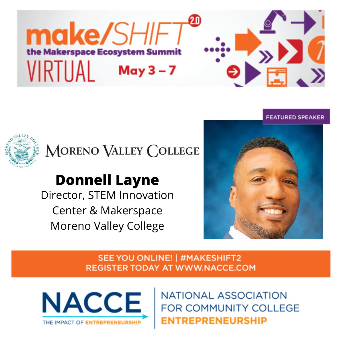 BlaxGenius's tweet image. I’m so pleased to share that I’m speaking at make/SHIFT 2.0 Virtual! I’ll be discussing &quot;Taking Your Makerspace Virtual &amp;amp; Teaching Entrepreneurship During a Global Pandemic and I hope you’ll join me! Learn more and register here: nacce.com/events/makeshi… #makeSHIFT2 @NACCE &quot;