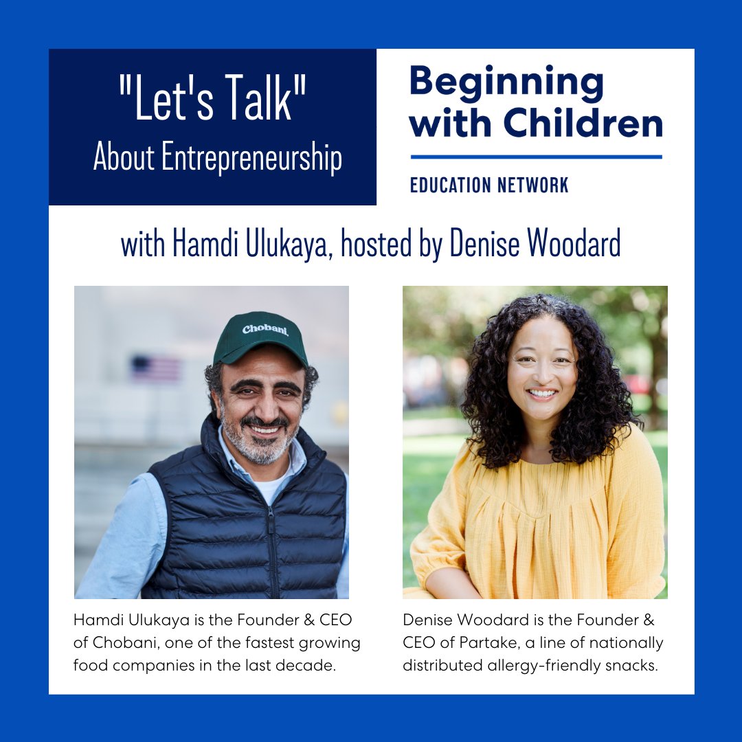 It's almost here! 

Join us on Wednesday at 5:00 PM for our first “Let’s Talk” conversation with Hamdi Ulukaya, Founder &amp; CEO of Chobani, hosted by Denise Woodard, Founder &amp; CEO of Partake.  

#LetsTalk #BwCNetwork #education #leadership #community #entrepreneurship #Chobani