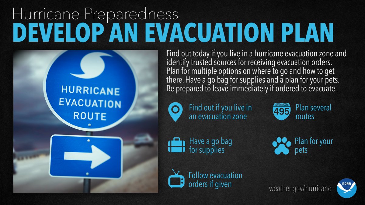 Are you in a hurricane evacuation zone, or in a home that would be otherwise unsafe in a hurricane? If so, think now, about where you’d go and how you’d get there if you're told to evacuate. #HurricanePrep #HurricaneStrong