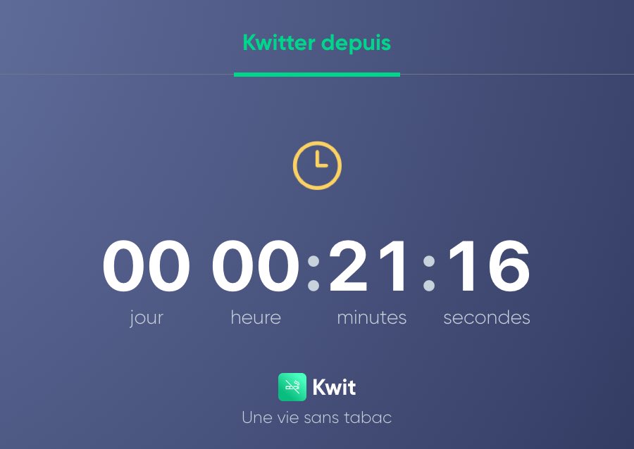 aln_prt's tweet photo. Kwitter depuis 21 minutes, 23 secondes.
#kwit #kwitapp #quitsmoking
https://t.co/u1URNmBYjO
Croisez les doigts pour moi, j’ai décidé d’arrêter tout ça.. 💪😩 https://t.co/aiUSE9bU7B