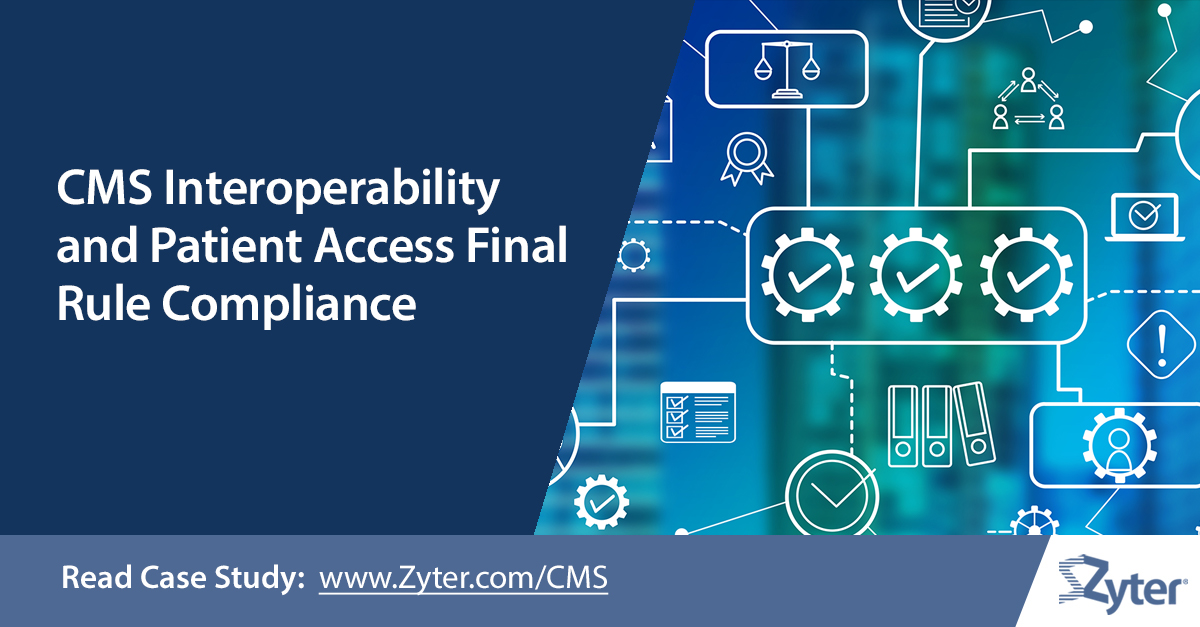 CompetitiveMktg's tweet photo. A major U.S. #HealthSystem implemented #Zyter #CMSInteroperability™ for a fast, cost-efficient deployment to meet strict deadlines to ensure compliance with #CMS Interoperability and Patient Access Final Rule.

#CaseStudy:  https://t.co/Ec5Bd4PU9Z

#HealthIT 
#ChiefMarketingExec https://t.co/mONEoiAxL8
