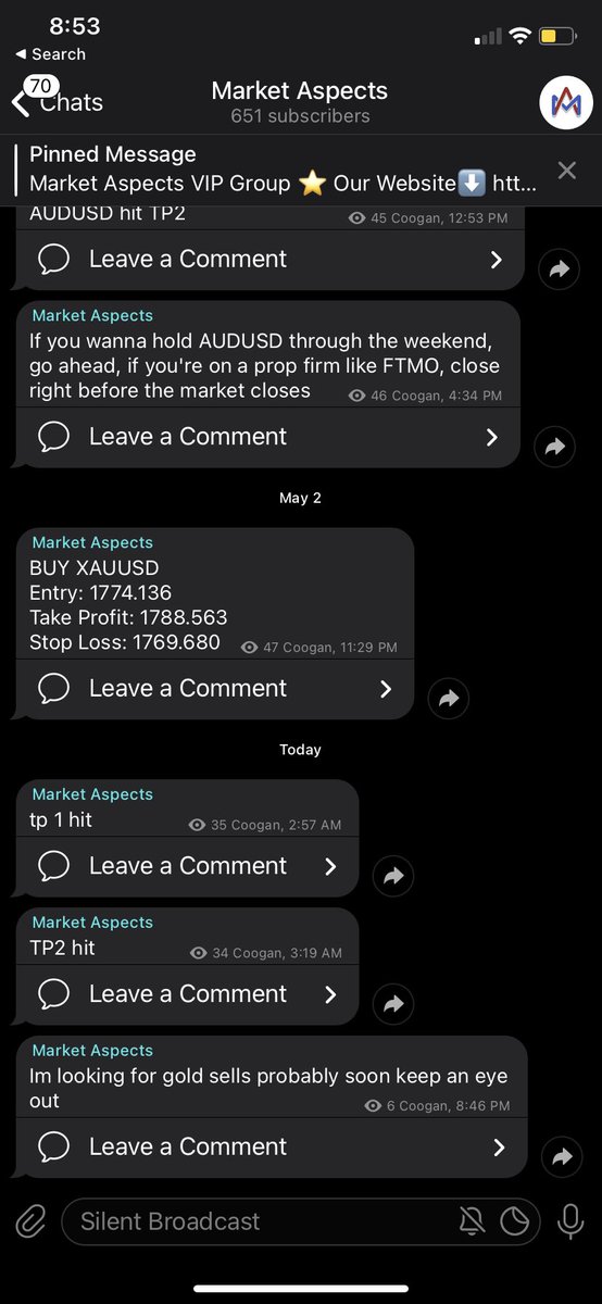MarketAspectsFX's tweet photo. Our free telegram has been taking off!! 🚀 people have funded their FTMO accounts and personals! Join now for FREE!! Free signals everyday !! #forex #forexsignals  #Trader  #Telegram  #freedom #Entrepreneur  #DayTrading https://t.co/VKiAk4WVCw