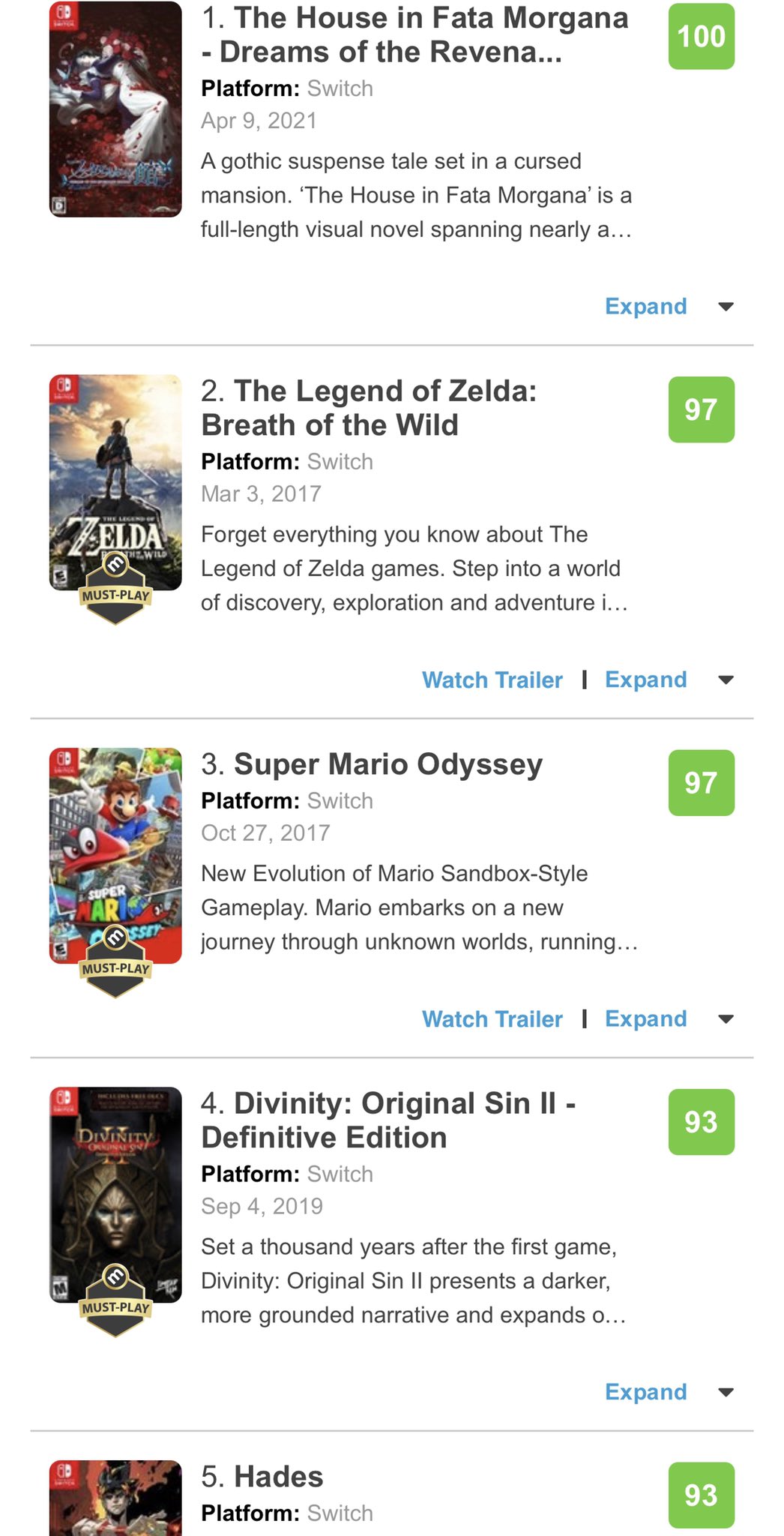 The House in Fata Morgana Dethrones Zelda as the Highest Ranking Metacritic  Game