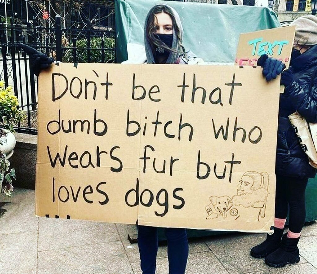 SignsOfTheMarch's tweet photo. Real animal lovers don’t abuse animals 😇

#Signsofthemarch 📸credit: @f.e.a.r.apparel
.
.
.
.
.
#animalliberation #animalliberationfront #animalrights #vegan #activist #veganfortheanimals #liberation #qotd #emptythecages #love #peace #meat #cheese #en… https://t.co/qkNh0QB2QK https://t.co/wXVm4TNZ2o