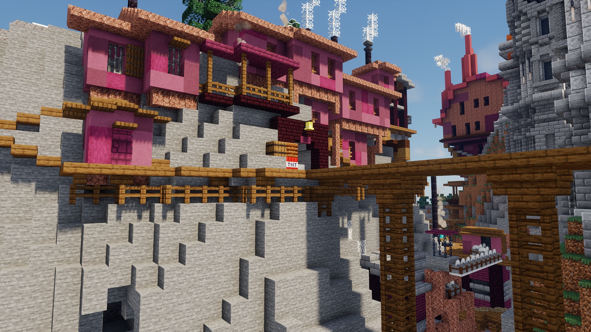 トムソーヤ Minecraft 一本道クラフトで鉱山の町を作りました 色んな人と建築できて楽しかったです お疲れ様でした 一本道クラフト Minecraft Minecraft建築コミュ T Co Poxhooe1sj Twitter