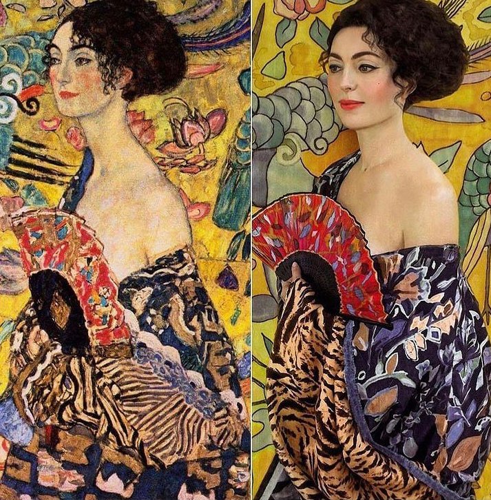 belvederemuseum's tweet image. Wir sind begeistert von dieser Dame mit Fächer von @katerinakashlakova. 👏 Ab heute könnt ihr auch das Original von Gustav Klimt betrachten, denn wir haben endlich wieder geöffnet! bit.ly/2RoekXi #finallyopen #welcomeback