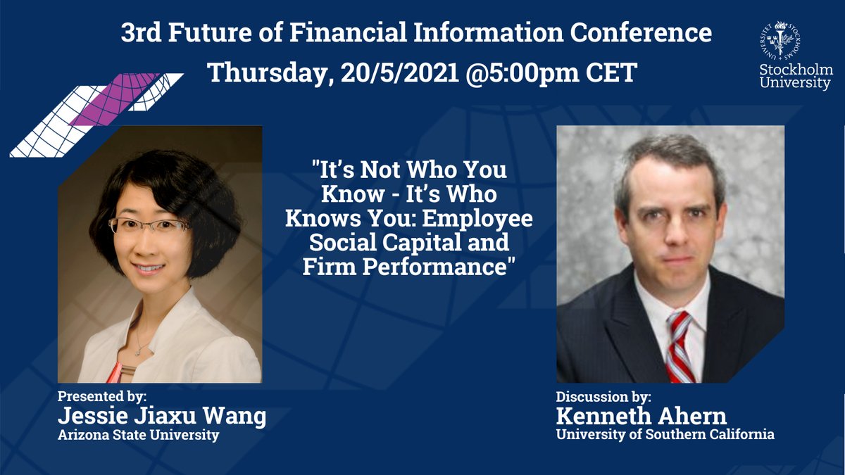 FutFinInfo's tweet image. 📢 #ProgramPreview, May the 4th be with you! Edition

Popular employees improve firm performance. Sounds obvious? Maybe, since you&apos;re viewing this on Twitter. Still worth learning about the details!

Anyone interested in #networks and #social #finance should tune in! #EconTwitter