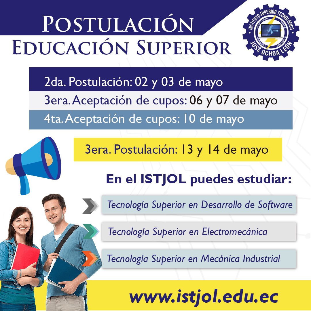 TecniJOL's tweet photo. ❗️IMPORTANTE❗️

Si aún no cuentas con un cupo para el #ISTJOL ⚙️ Ten en cuenta estas fechas 🗓

Cronograma completo 👉 https://t.co/y85J3y43zt https://t.co/yy3fGifwTk