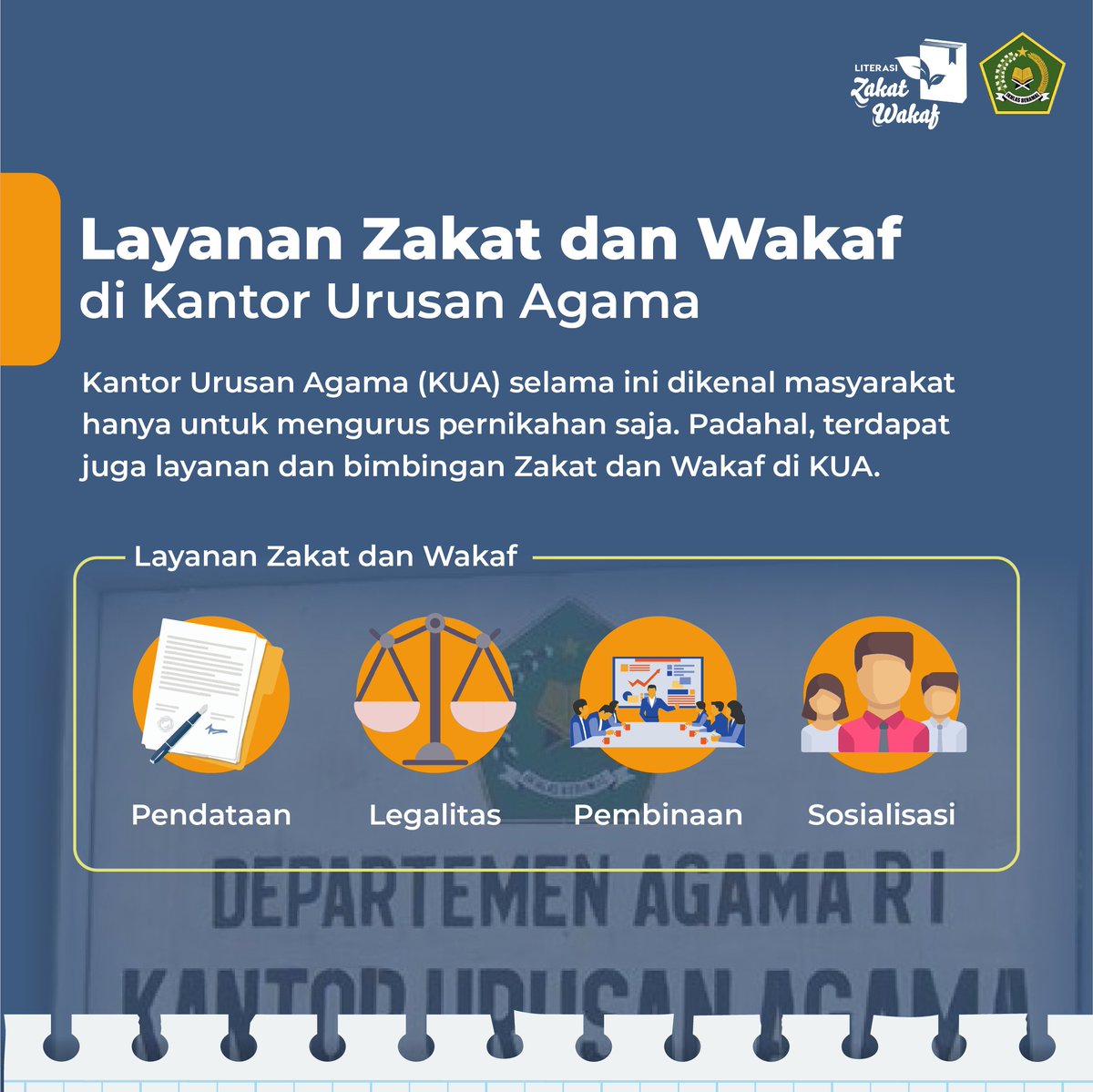 yoannafayza's tweet photo. Ternyata kita juga bisa mendapatkan layanan dan bimbingan zakat serta wakaf di KUA lho gengs. Iya, di Kantor Urusan Agama, ada yg baru tau?
@ZakatWakafToday
#MembangunEkonomiUmat
#ZakatHebatWakafKeren https://t.co/eLVgv9rlFR