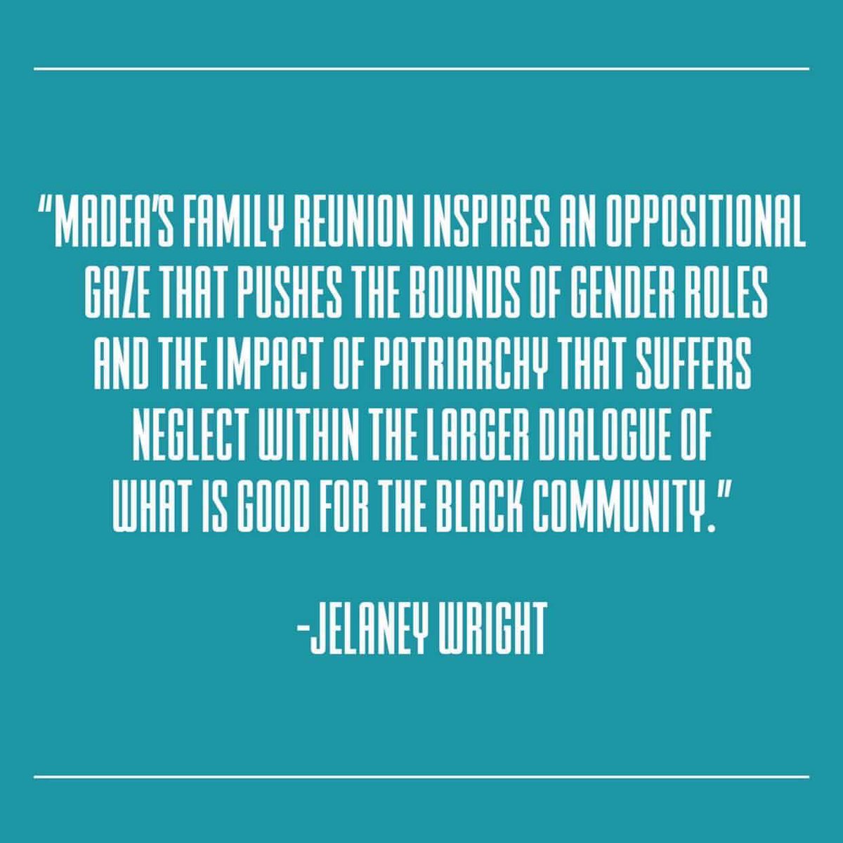 EncodeDecode11's tweet image. In our new “Oppositional Gaze In Black Media” segment, we want to showcase “Madea’s Family Reunion: Black Girls Watch With Caution” by Jelaney Wright!