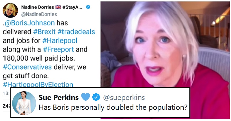 Nadine Dorries claims the Tories created twice as many jobs in Hartlepool as there are people.
thepoke.co.uk/2021/05/04/nad…
