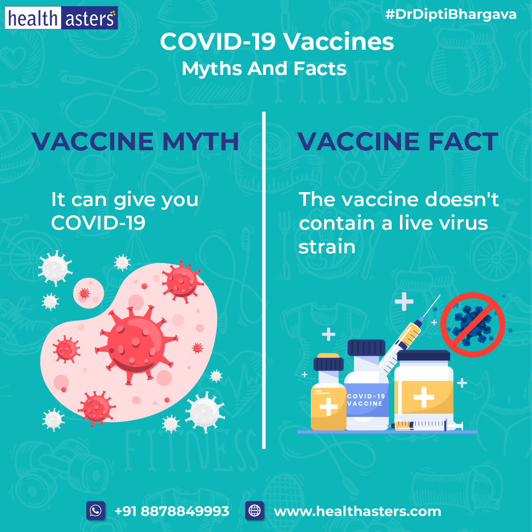 healthasters's tweet photo. Unsure and overwhelmed about getting your Covid-19 vaccine? 💉
Let's bust some of those myths you may be worried about.

#covidiots #covidmythsandfacts #covidvacccine #vaccinessavelives😷 #covid19 #covid_19 #covidvacccine #covidmyths #HealthAsters #Drdiptibhargava #Bhopal https://t.co/EqS2gKISLQ