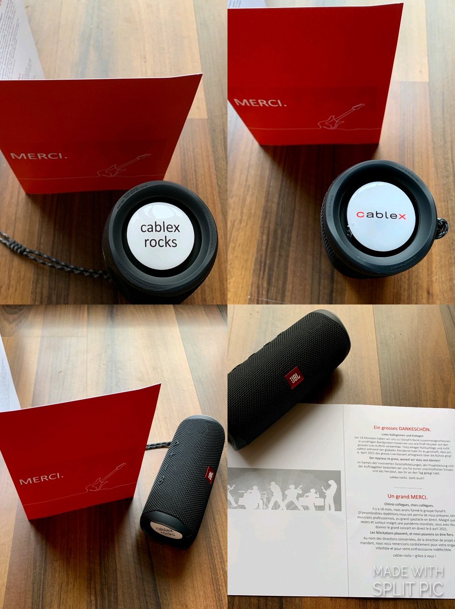 DanielEnderli's tweet photo. Was für eine Überraschung! Herzlichen Dank #Cablex für den JBL Speaker. 🎸🎧🪕Hat mich super gefreut! 🙌#CablexRocks #S4HANA #SAP #FocusedBuild #Swisscom https://t.co/qhTnQ0ddf3
