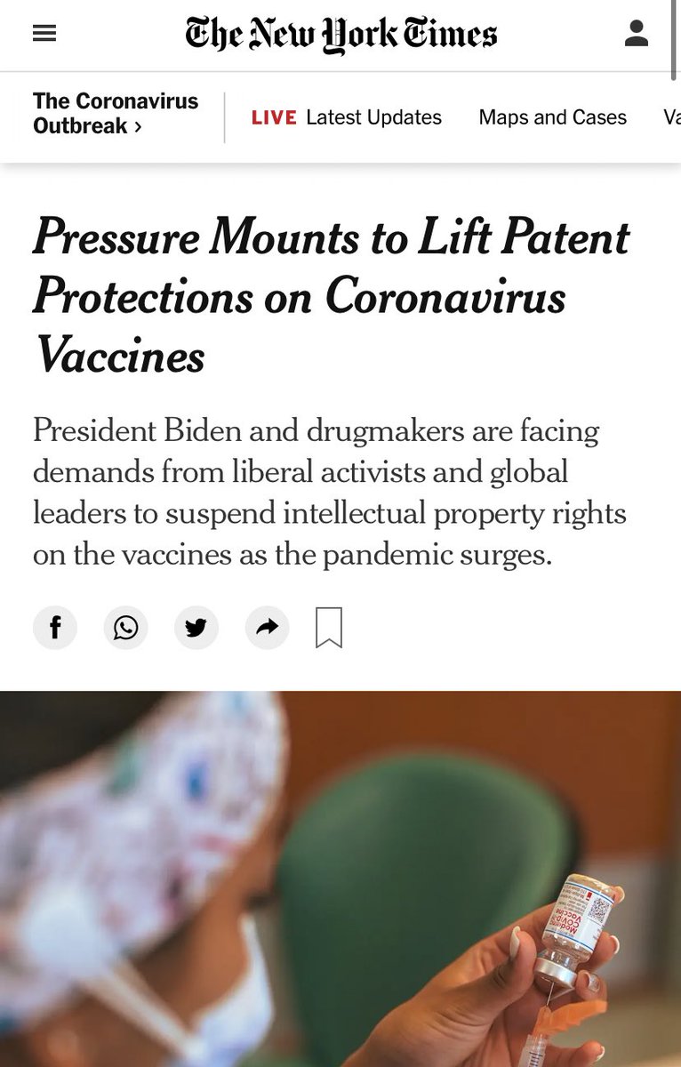 name the “others” opposed to the waiver! Someone name them, it’s always mysterious anonymous advisors  https://www.nytimes.com/2021/05/03/us/politics/biden-coronavirus-vaccine-patents.html