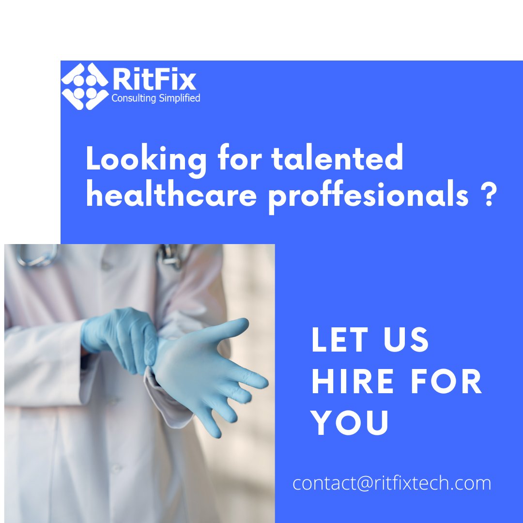 fix_rit's tweet photo. #healthcare: We can help you in the search of finding talented healthcare professionals for your hospital. Reach out to us at contact@ritfixtech.com

#healthcarerecruitment #hospitalstaff https://t.co/g8Gvbo4TPK