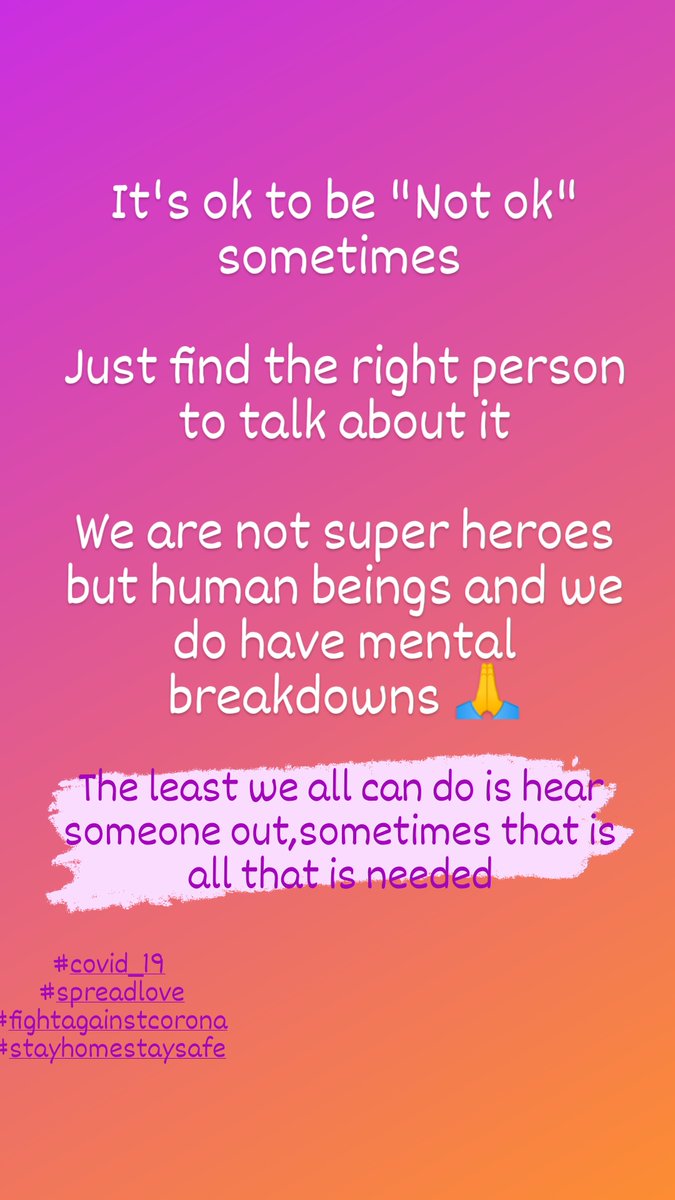 riichagoel's tweet photo. Please be available to talk to people, you never know who's life you may save by a small gesture #CovidIndia #StayStrongIndia #kindness https://t.co/DL6ECuhstA