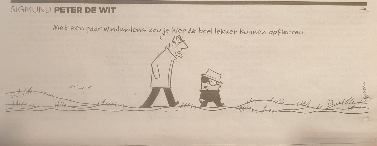 Zo is dat. Dat saaie Hollandse landschap een beetje spannender maken kan geen kwaad.