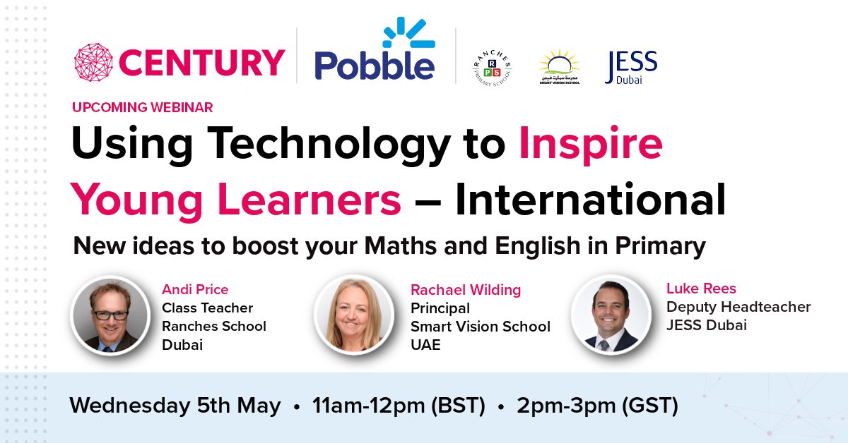 MrAndiPrice's tweet image. Cant wait for this event tomorrow! #EdTech

@HeyPobble @ThisIsCentury #CollabUAE 🇦🇪

If you would like to register follow the link 👇🏻 us02web.zoom.us/webinar/regist…