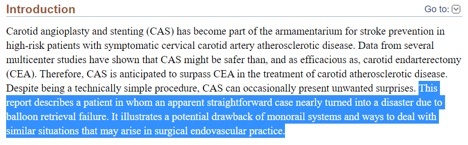 In the last two sentences of the introduction explaining the use of stents in stroke prevention, we are met with a bewildering collection of absurdly precise syncs!
