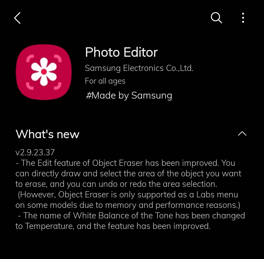 debugtiger's tweet image. Object Eraser gets improvements.
#Samsung #OneUI #ObjectEraser 
#PhotoEditing #Android #Image