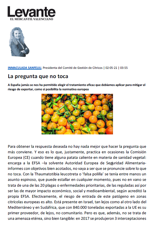 FruitvegEUROPE's tweet photo. 📢@FruitVegEUROPE Vic.President #InmaculadaSanFeliu @ComiteCitricos on the🇪🇸🇪🇺  #Citrus Sector:

✅"Spain has never been allowed to choose the effective treatment we should apply to mitigate the risk of exporting, as EU rules make possible" 
#interceptions #vegetablehealth
🔽🔽🔽 https://t.co/XLCecgcU7A
