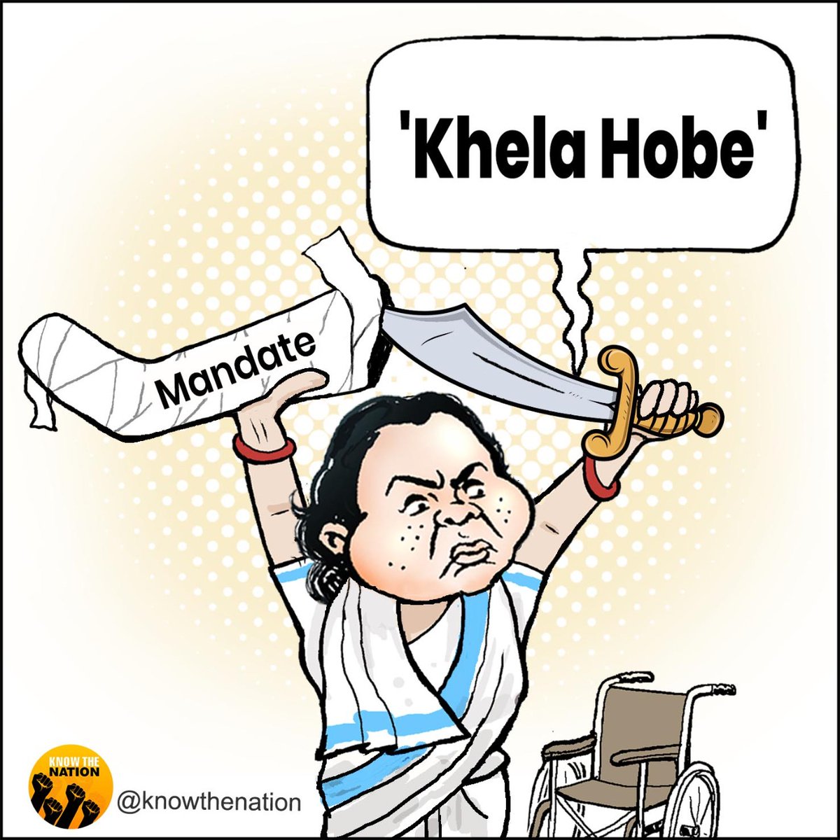 knowthenation's tweet photo. What she meant when she said 'Khela Hobe'..

#BengalBurning #BengalElection2021 #Bengalisburning #MamataBanerjee #KhelaHobe https://t.co/dFpipJBXEY