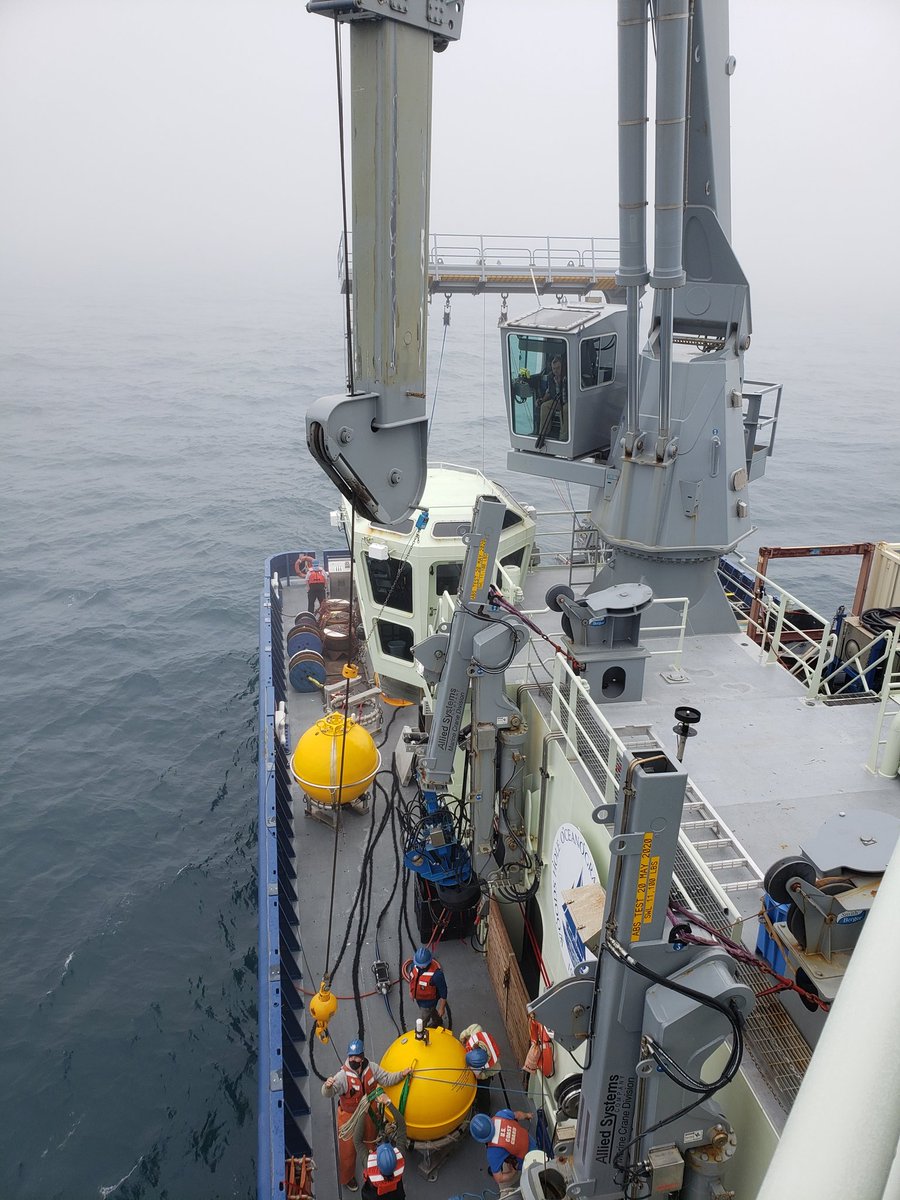 rv_neil's tweet image. With the back deck as crowded as it is, sometimes creative surface sphere deployment solutions are employed. #thecranegame #TFO #NESBA