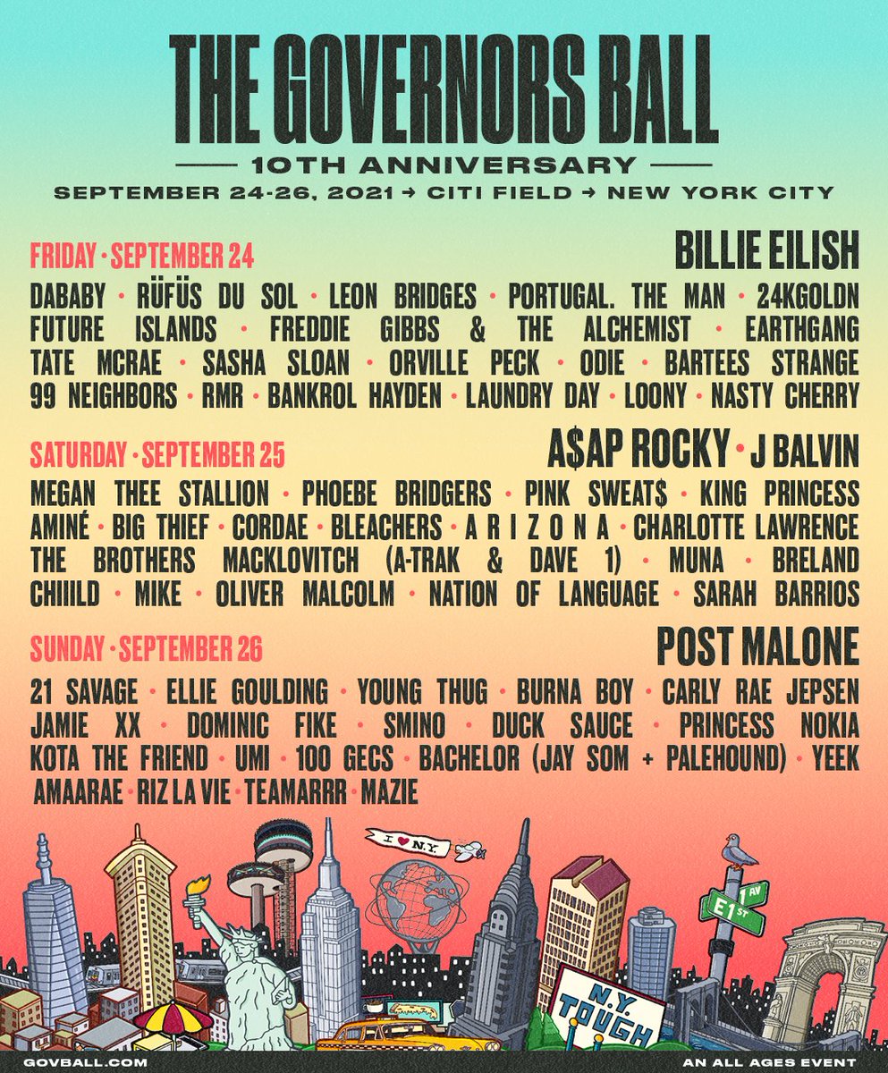 Governors Ball 2021 Lineup