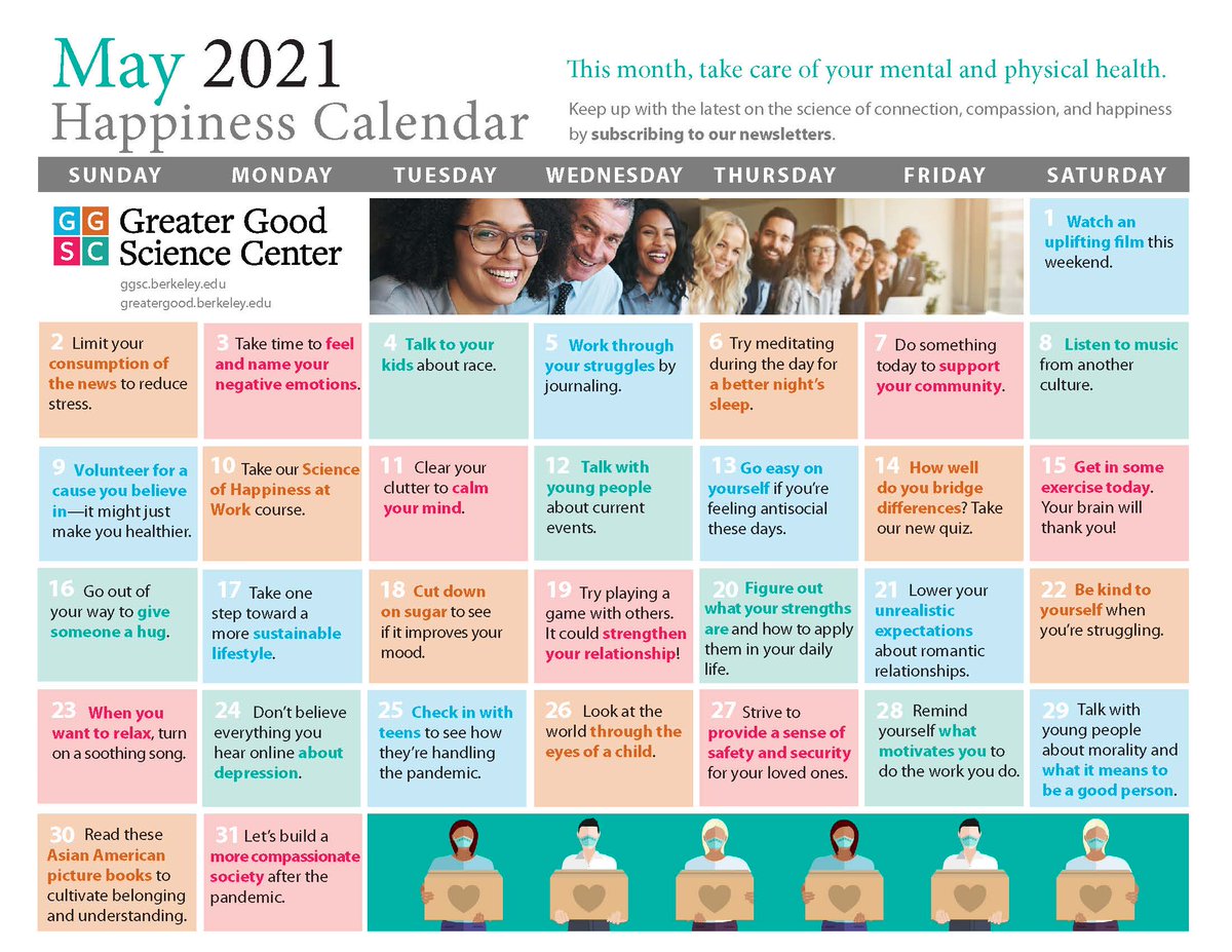 May is mental health awareness month.  <a href="/NIMHgov/">National Institute of Mental Health (NIMH)</a> <a href="/GreaterGoodSC/">Greater Good</a> <a href="/mentalhealth/">Mental Health Foundation</a> #mentalhealthselfcare
