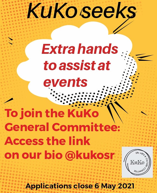 Come one come all and ensure cultures thrives at SU. Only registered students may apply