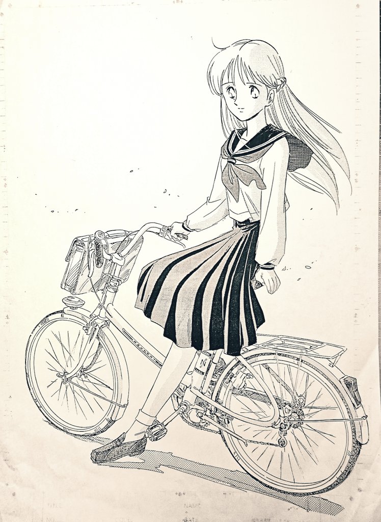 宮尾岳 自転車の描き方 にルールはありません 本人が納得して描いているのなら 全て正解です 自転車を自転車たらしめている部品に 車輪のスポーク があります これの表現にも色々とありますが 僕の描き方は スポークは描かない です