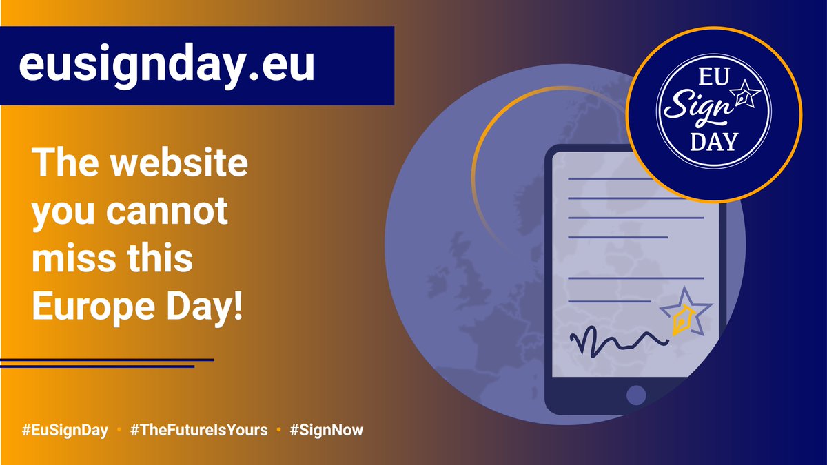 Sul on võimalik mõjutada EL otsuseid ja tegevusi! Anna oma allkiri Euroopa kodanikualgatustele ja räägi kaasa Euroopa tuleviku kujundamises. eusignday.eu #EUSignDay #EuropeDay
