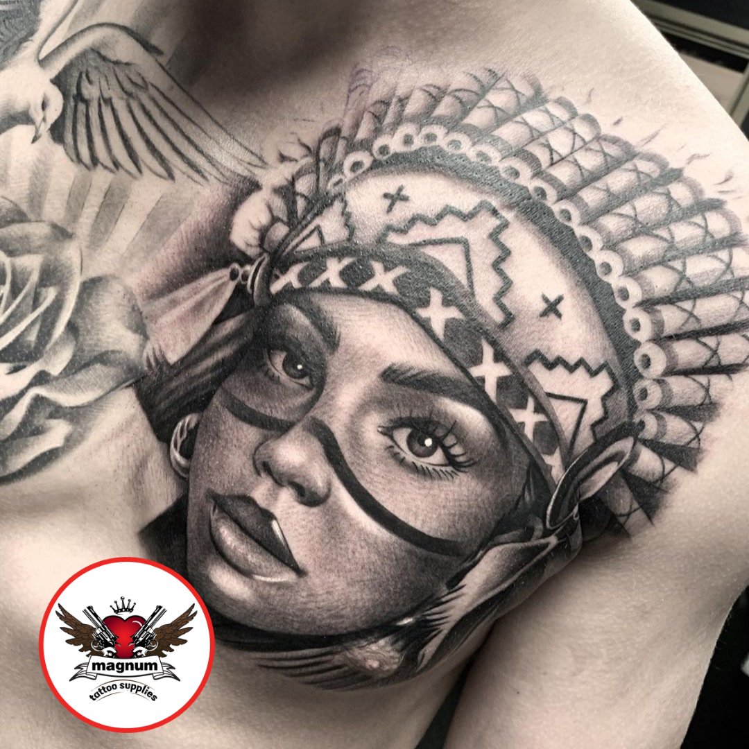 Indian native woman tattoo Cut Out Stock Images \u0026 Pictures - Alamy, image size:1080x1080