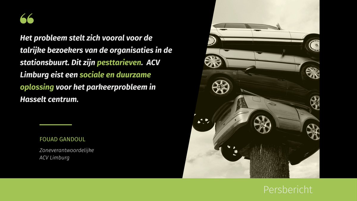 ACV Limburg (@acvlimburg) on Twitter photo De Hasseltse gemeenteraad bevestigde onlangs het besluit van het schepencollege om de kost van de #parking aan de Astridlaan gevoelig op te trekken van €2 naar €15 per dag. Met enige verbazing nam ACV Limburg daarvan akte. hetacv.be/acv-limburg/pa… #pesttarieven <a href="/stadhasselt/">Stad Hasselt</a> De Hasseltse gemeenteraad bevestigde onlangs het besluit van het schepencollege om de kost van de #parking aan de Astridlaan gevoelig op te trekken van €2 naar €15 per dag. Met enige verbazing nam ACV Limburg daarvan akte. hetacv.be/acv-limburg/pa… #pesttarieven <a href="/stadhasselt/">Stad Hasselt</a>