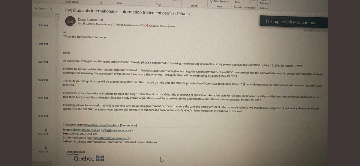 Kaur1800's tweet photo. Is it authentic information or not. We need statement with proves.@CitImmCanada @MIFI_QC 
#Justiceforquebecstudents https://t.co/TOKsews9i3