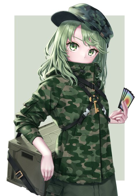「迷彩 緑髪」のTwitter画像/イラスト(人気順)