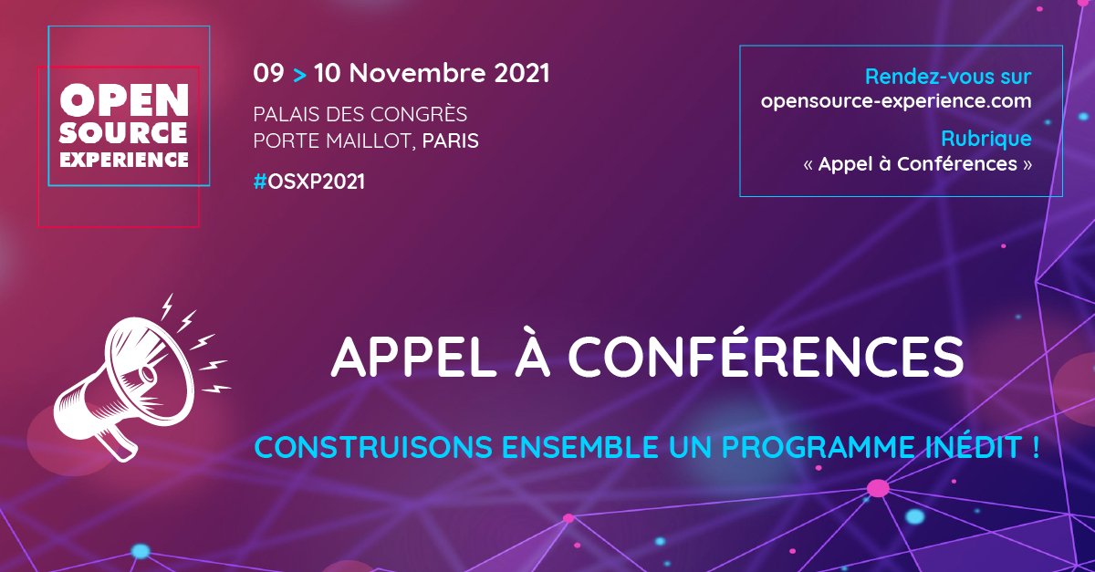 devops REX (@devopsrex) on Twitter photo Pas de #devopsREX cette année, mais en attendant, on vous invite à participer à <a href="/OSXP_Paris/">Open Source Experience</a>, une nouvelle conférence #OpenSource à Paris, où on parlera entre autres #devops ! L'appel à conférences est ouvert, foncez ! #OSXP2021 #CFP Pas de #devopsREX cette année, mais en attendant, on vous invite à participer à <a href="/OSXP_Paris/">Open Source Experience</a>, une nouvelle conférence #OpenSource à Paris, où on parlera entre autres #devops ! L'appel à conférences est ouvert, foncez ! #OSXP2021 #CFP
