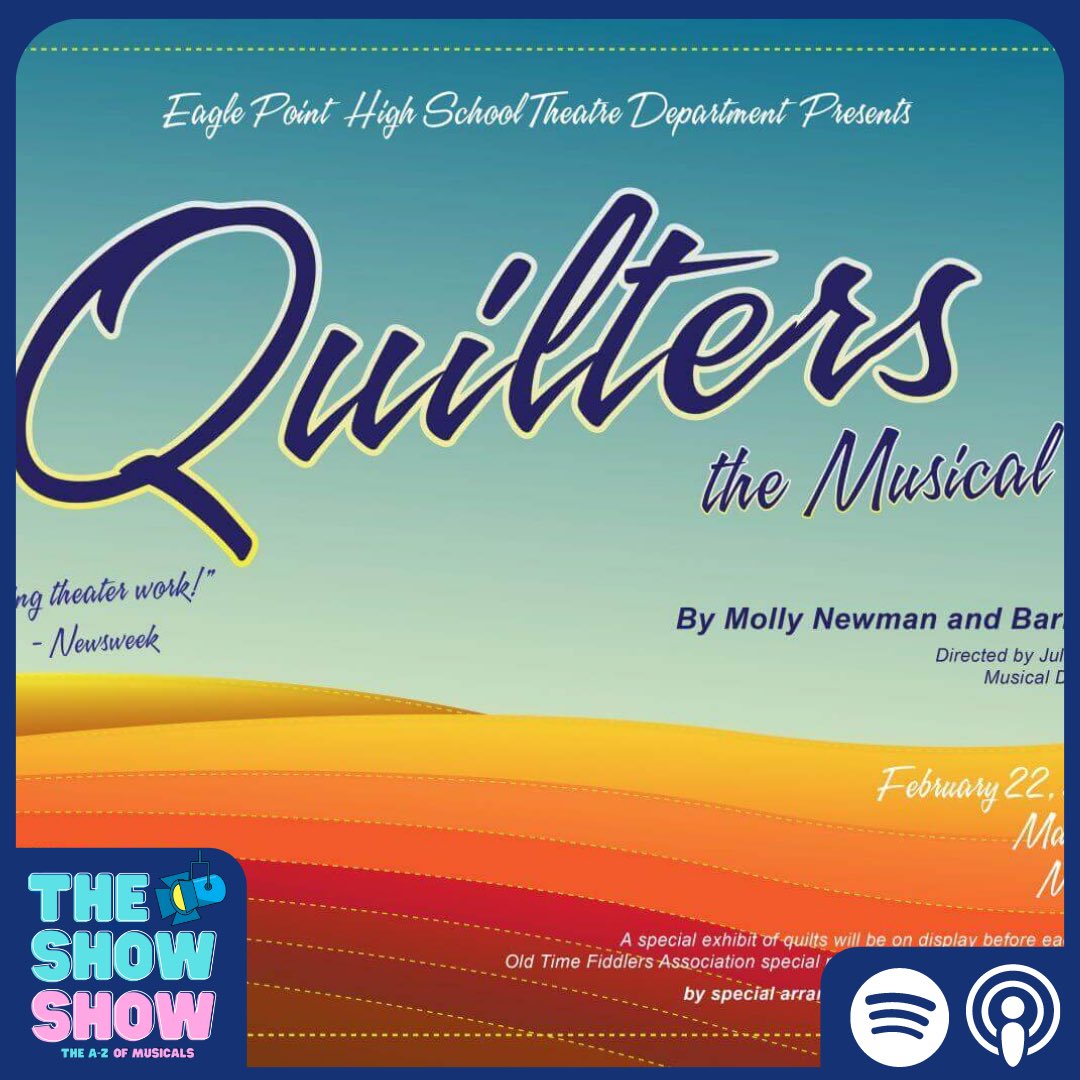 🎉 EPISODE 18 OUT NOW 🎊

We told you we’d get into the unknown! We go head-first into Quilters, a show with a Broadway life of 24 shows. Has it been under the covers for too long?

The boys discuss concept musicals, and a stage fright that left Geddy in the dark.

LINK IN BIO 🎙