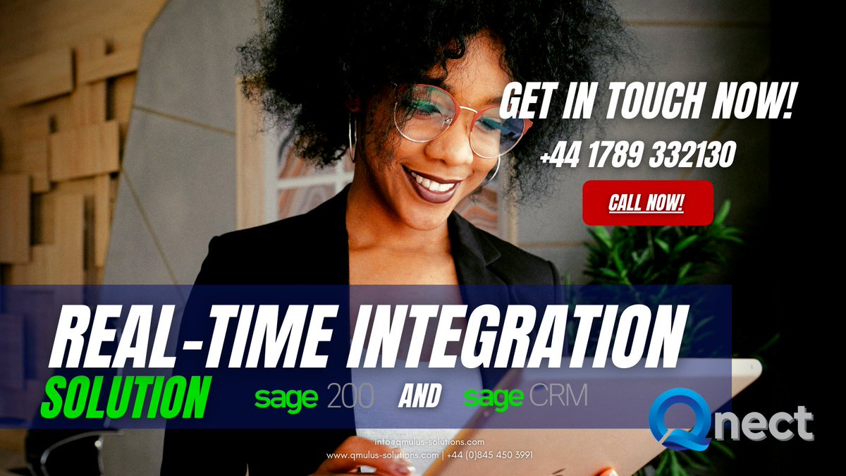 QmulusIT's tweet photo. #Qnect for Sage CRM is a real-time integration that links #SageCRM to various Sage accounts solutions.
It helps to increase efficiency and accuracy in the management of customers/suppliers, products and quotes/orders at an affordable cost.
Check it out: https://t.co/fkUMJMbESB https://t.co/wUsvrGx7tF