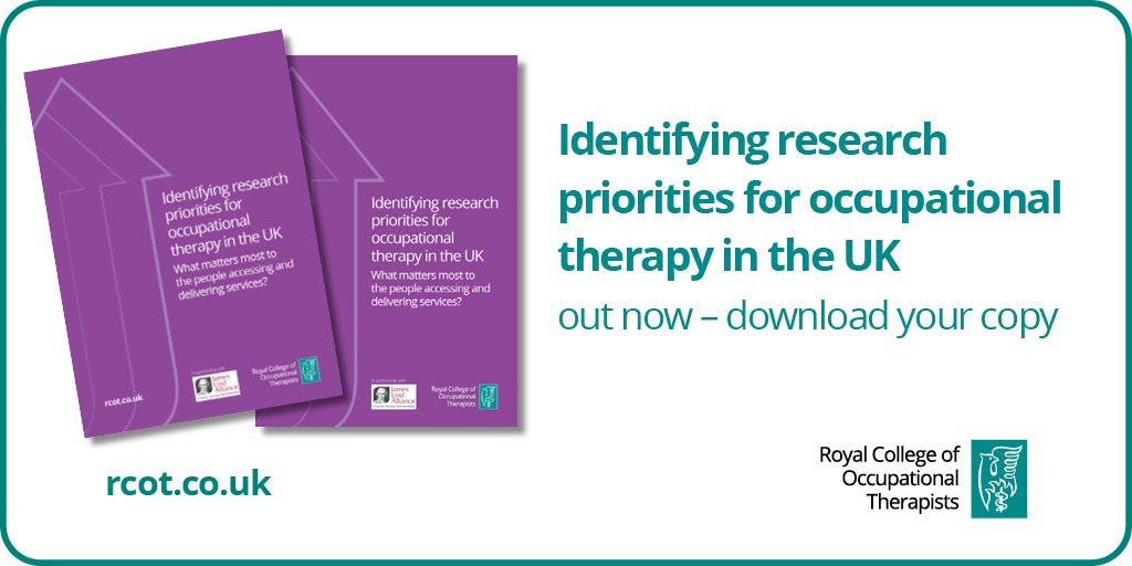 theRCOT's tweet photo. People who access and deliver occupational therapy services helped RCOT identify the Top 10 research priorities for occupational therapy in the UK. You can now read the full account on how we agreed our top 10 here https://t.co/5pnZR1nLCt #OTResearchPriorities https://t.co/KW5Fw86QZw