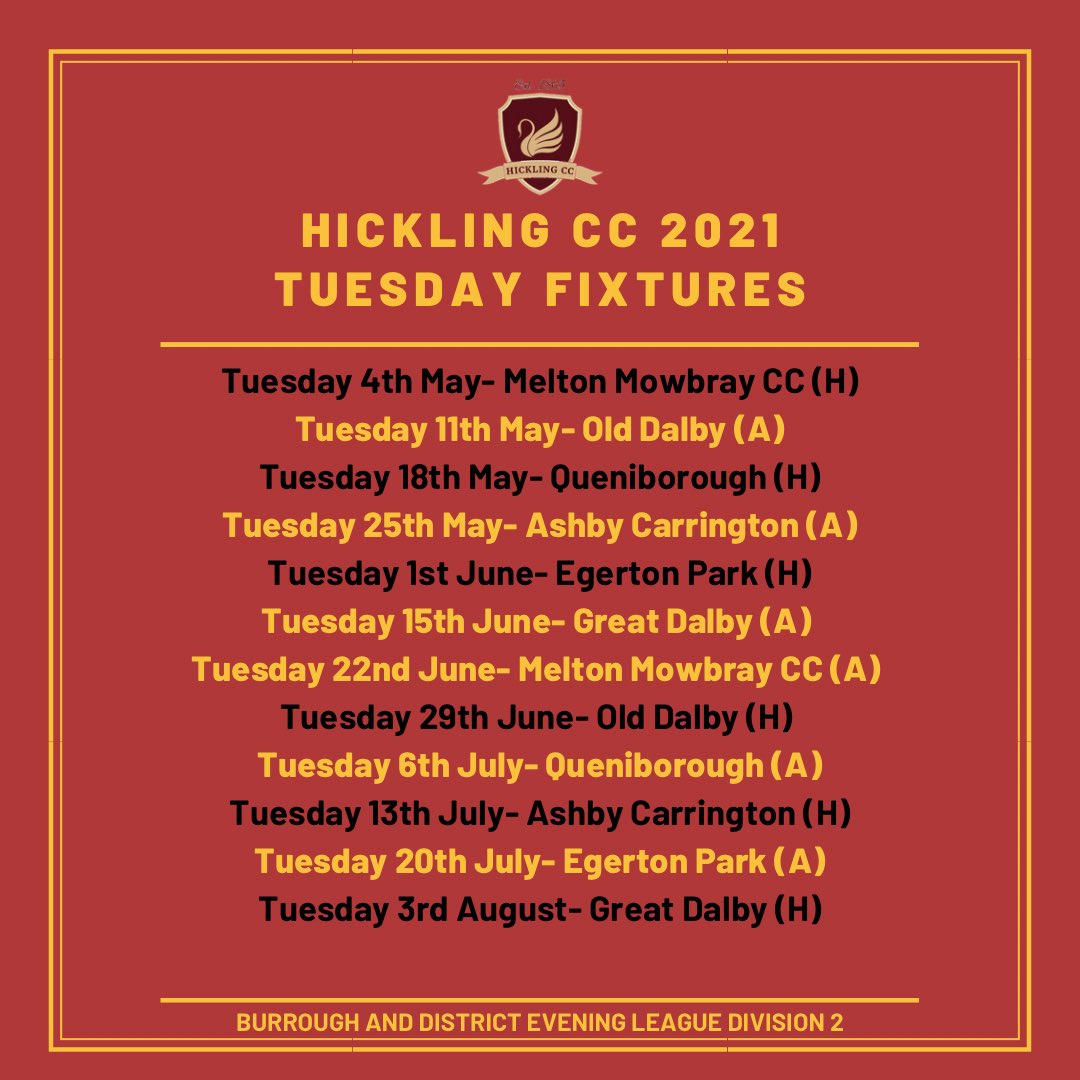 🗓 Confirmed 2️⃣0️⃣2️⃣1️⃣ Fixtures