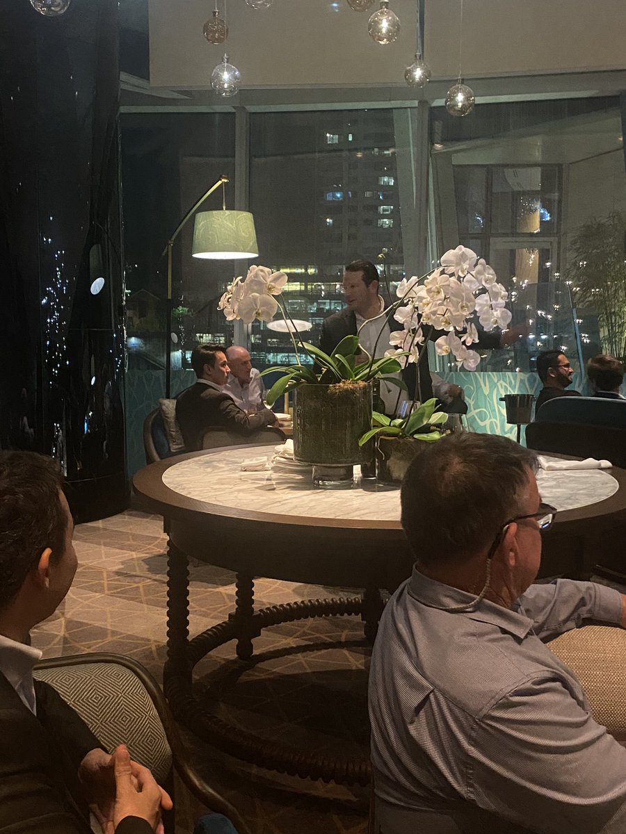 EvyLitop's tweet photo. Thank you @RatsRant and Adam great turnout for the #Everblu client dinner and humbled to be here - stunning venue #Silks very spoilt $CPN $CZN $CRL 🙏🏻 https://t.co/URa3OtaGge
