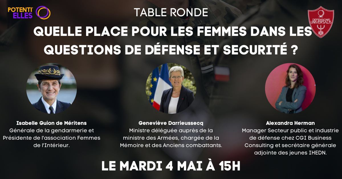 CGI_Consulting's tweet photo. Rendez-vous à 15h avec Alexandra Herman pour la table ronde sur la place des #femmes autour des questions de #défense et #sécurité 

Suivez la conférence live sur Facebook 👉 https://t.co/s8CQsBeZZw

#Conference #WomenEmpowerment @PScpobx @defensionis https://t.co/CKD2vSyEPJ