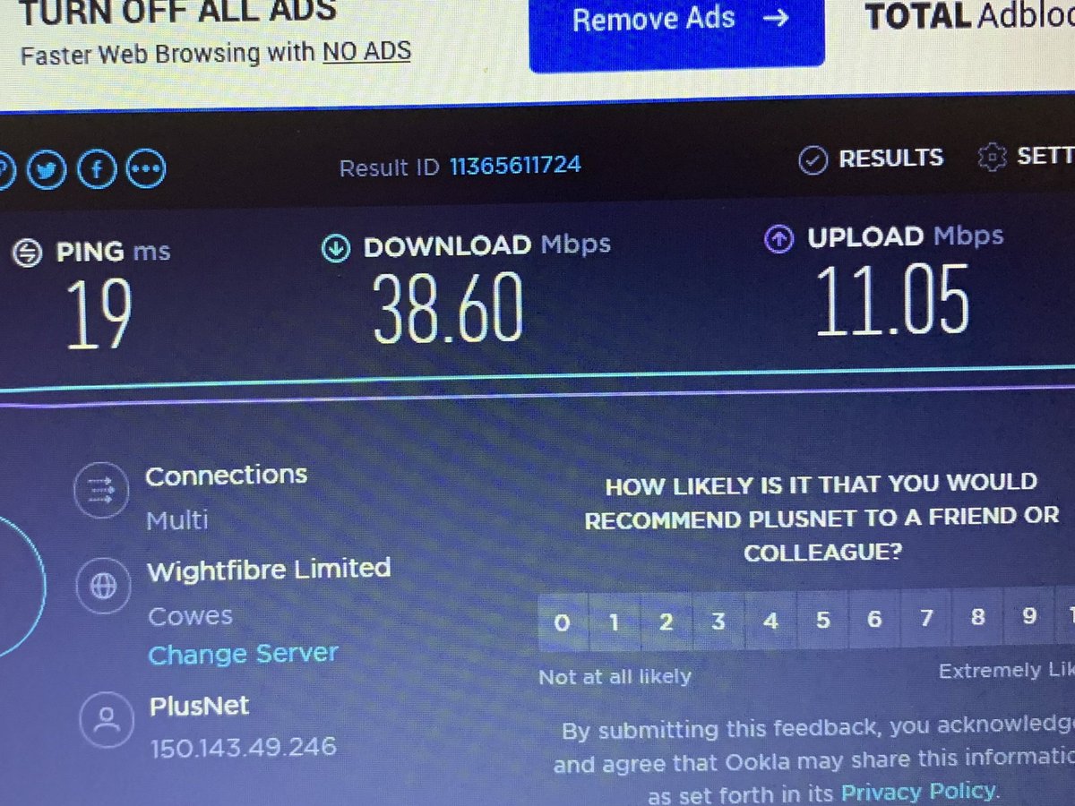 Type1Turkey's tweet image. Hey @Plusnet my broadband speed isn’t attaining the minimum 50Mb you guarantee so I’m reporting a speed fault!