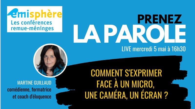 emi_formations's tweet photo. Vous allez adorer prendre la parole !
Martine Guillaud va vous en convaincre au cours d'une #masterclass à l'émi retransmise en direct le 5 mai à 16:30. 
Martine Guillaud est comédienne, coach d'éloquence et...formatrice @emicfd.
#emisphere
https://t.co/Exno0gyoQL https://t.co/w2xlN0aaqj
