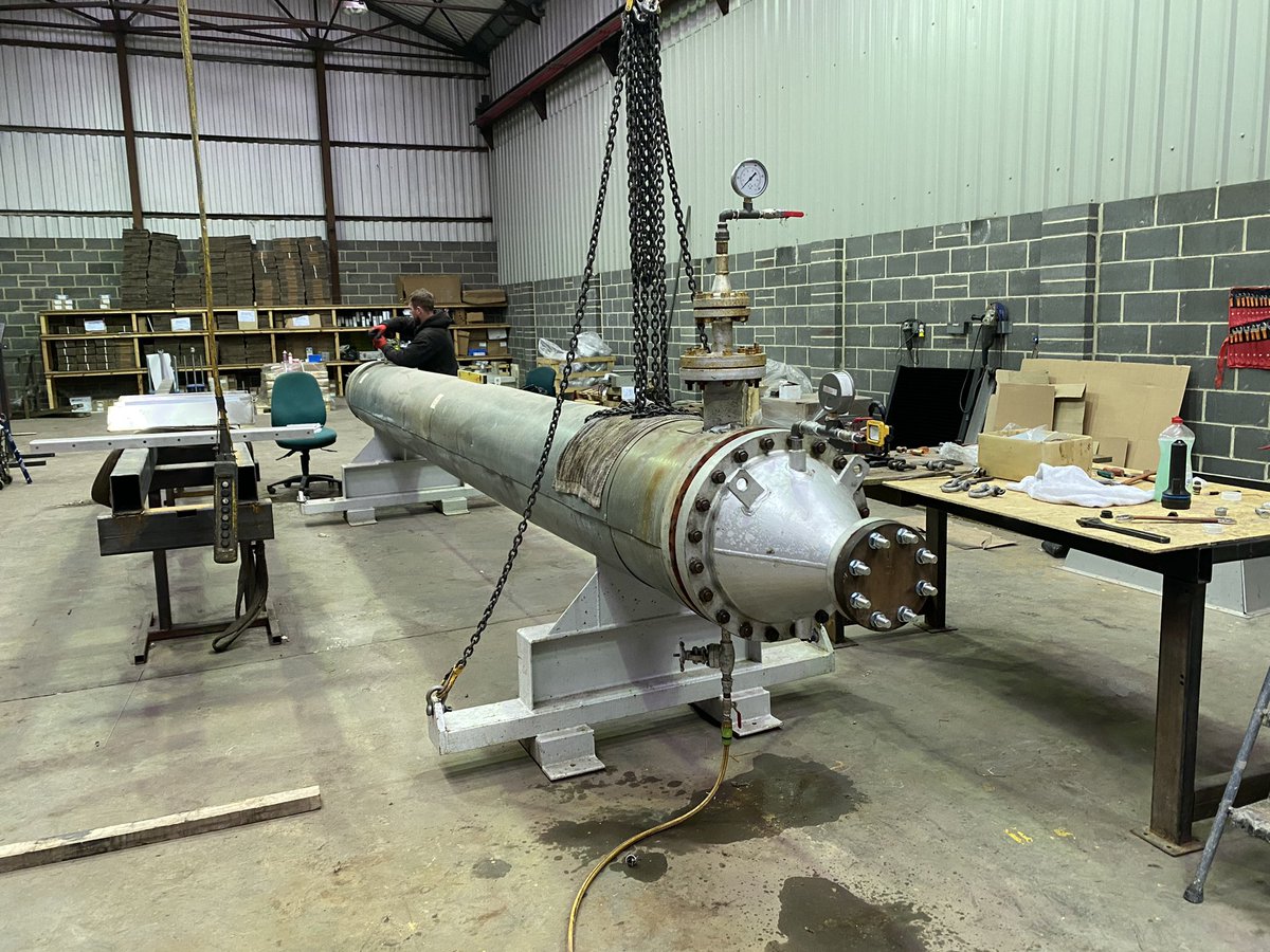 Back from bank holiday and this shell &amp; tube has passed its final test. Third Party witnessed by Zurich as requested by the client. This heat exchanger has undergone a full Re-Tube.